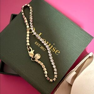 Gold and Faux Diamond Bracelet